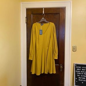 ModCloth Mustard light sweater dress